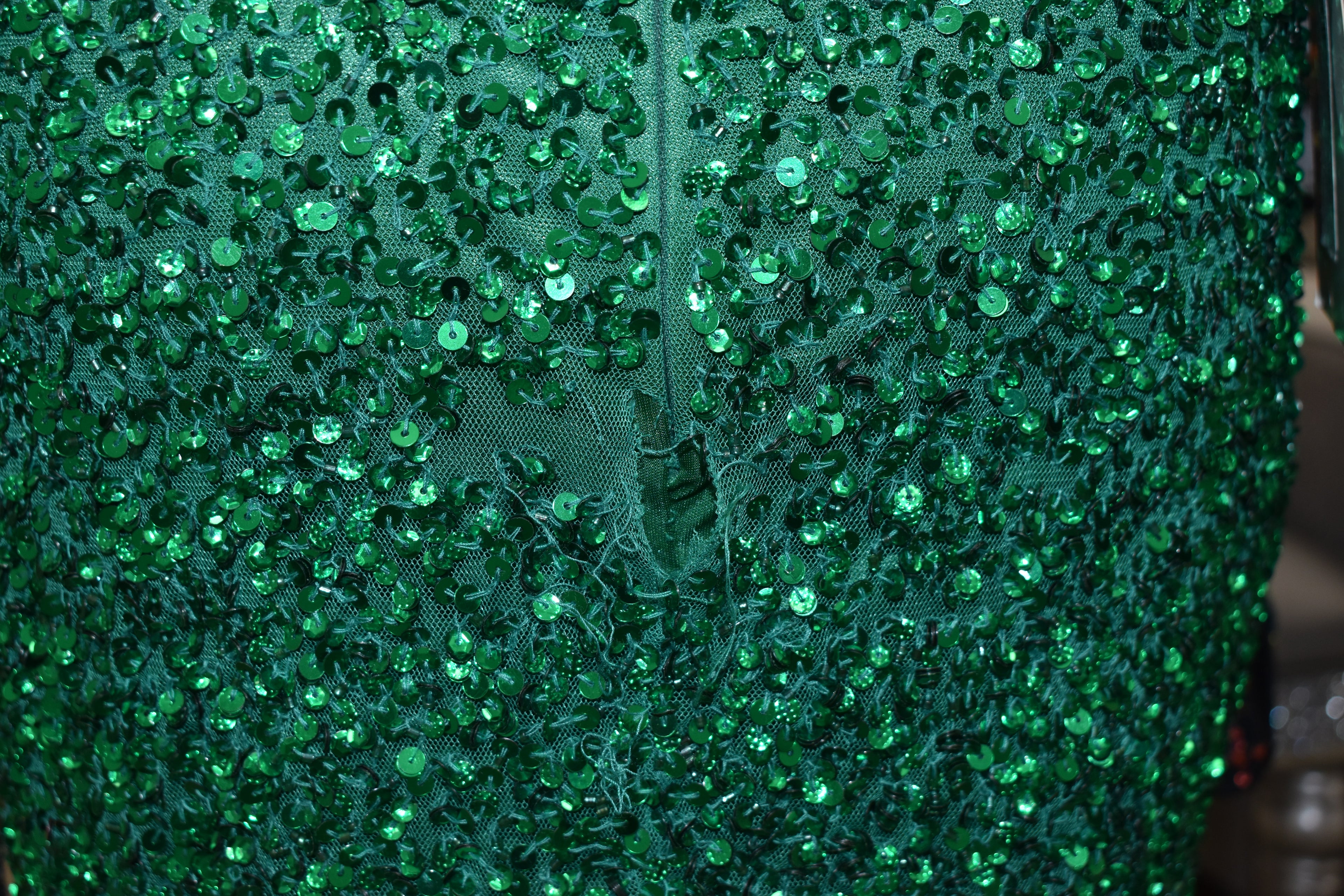 Emerald Sequin Mini Dress