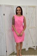 Pink Bow-Back Sheath Dress