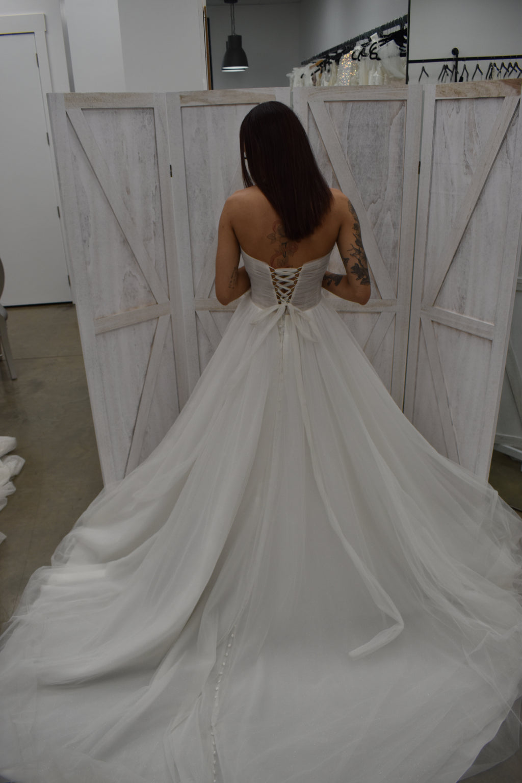 Sweetheart Tulle Ballgown with Floral Bodice & Corset Back