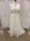 Floral Lace A-Line Wedding Gown