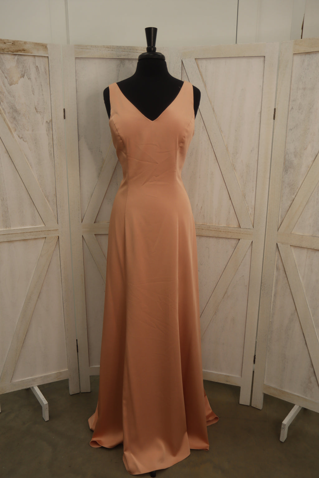 Blush V-Neck Gown – Mother of the Bride/Groom & Bridesmaid