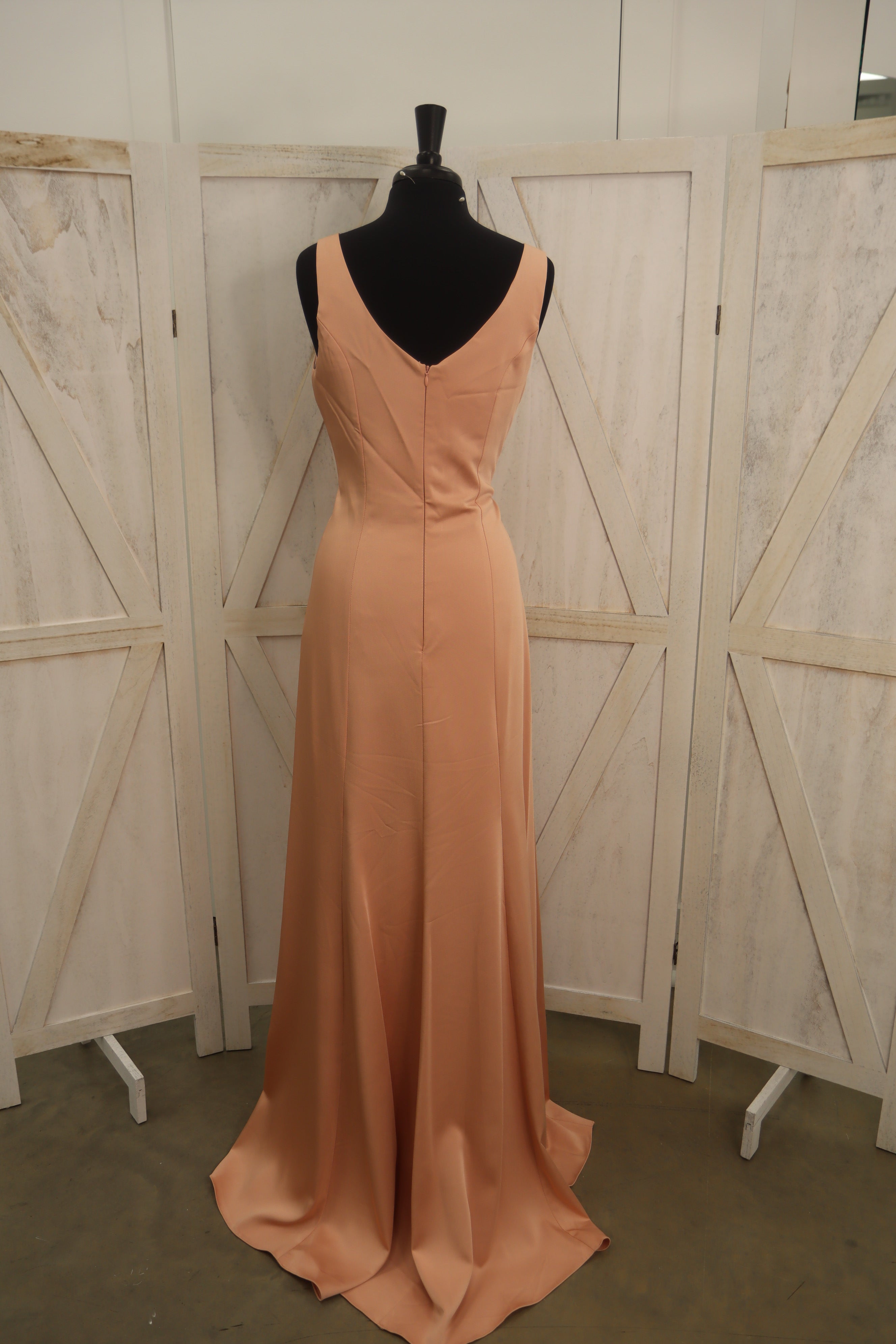 Blush V-Neck Gown – Mother of the Bride/Groom & Bridesmaid