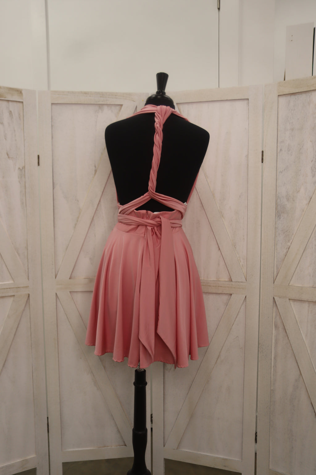 Dusty Rose Multiway Infinity Dress – Short